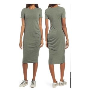 Treasure & Bond Olive Green Midi Dress